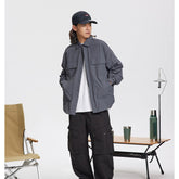 Unisex Jacket Waterproof Wind-Resist Tool Wind Jacket Men's Long-Sleeve Shirt